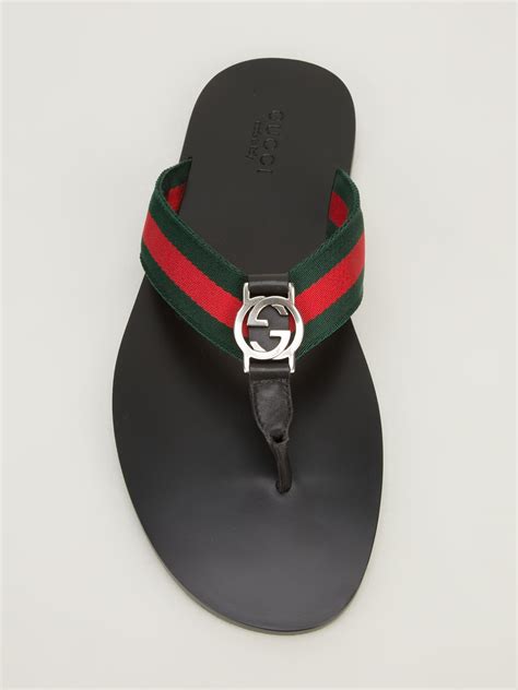 saks gucci flip flops